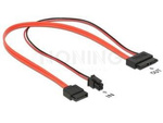 Kabel Sata Slim(F)->Sata(F) + Micro Fit(M) 4 Pin 30cm Delock