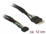 USB PIN HEADER(M) 10 PIN->PIN HEADER (F) 2.0 12CM BLACK DELOCK