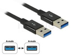 USB-A M/M 3.1 GEN 2 CABLE 0.5M BLACK PREMIUM DELOCK