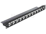 Patch Panel 24 Port 1u Do Modułów 19" Keystone Czarny Delock