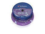 DVD+R VERBATIM 4.7GB X16 MATT SILVER (25 CAKE)