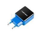 USB CHARGER NATEC  NATEC RETIRO 230V›USB 5V/2,1A, 2-PORT, BLACK-BLUE