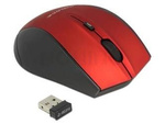 MOUSE DELOCK WIRELESS OPTICAL 1000DPI BLACK-RED