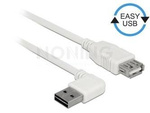 CABLE USB AM-AF 2.0 5M WHITE ANGLED LEFT/RIGHT USB-A EASY-USB DELOCK