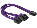 Kabel Rozdzielacz Zasilania Pci Express 6 Pin(F)->2x Pci Express 8 Pin(M) 30cm Premium Delock