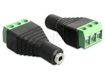 ADAPTOR TERMINAL BLOCK (3PIN)->JACK MICRO 2.5MM(F) DELOCK