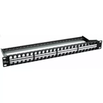 Patch Panel CobiCabling 19" 48xRJ45 1U niewyposażony, czarny