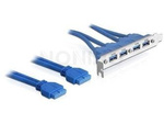 DELOCK SLOT BRACKET USB 3.0 PIN HEADER 19 PIN 2 X INTERNAL > 4 X USB 3.0-A FEMALE EXTERNAL