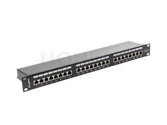 PATCH PANEL 24 PORT 1U CAT.6 SHIELDED BLACK LANBERG