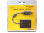 ADAPTOR DISPLAYPORT(M)->VGA 15 PIN ON CABLE 12.5CM DELOCK