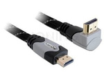 HDMI M/M V1.4 CABLE 1M ANGLED DOWN BLACK-GREY PREMIUM DELOCK