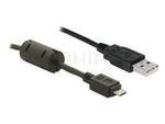Kabel Usb Micro(M)->Usb-A(M) 2.0 1m Czarny Ferryt Delock