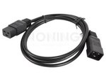 EXTESION CABLE IEC 320 C19 / C20 1.8M VDE BLACK LANBERG