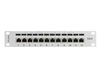 Patch Panel 12 Port 1u 10" Ekranowany Kat6 Szary Lanberg