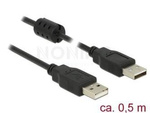 Kabel Usb-A M/M 2.0 0.5m Czarny Delock