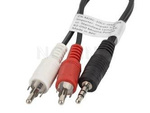 MINIJACK 3.5MM(M) 3 PIN->2X RCA (CHINCH)(M) CABLE 0.2M LANBERG