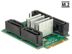 DELOCK CONVERTER M.2 KEY B+M MALE > HYBRID 4 X SATA 7 PIN MALE WITH RAID
