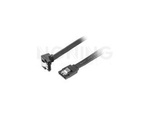 SATA DATA III (6GB/S) F/F CABLE  70CM METAL CLIPS ANGLED BLACK LANBERG