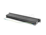 PATCH PANEL 24 PORT 1U CAT.5E SHIELDED BLACK LANBERG