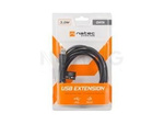 Przedłużacz Usb-A M/F 2.0 3.0m Czarny Natec Extreme Media (Blister)