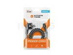 CEE 7/7 (MICKEY)->IEC 320 C5 POWER CORD 0.6-2.5M COILED VDE NATEC EXTREME MEDIA (BLISTER)