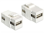 KEYSTONE MODULE USB2.0 A FEMALE > USB2.0 A FEMALE DELOCK