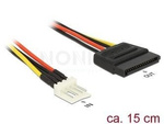 SATA 15 PIN(F)->FLOPPY 4 PIN(M) CABLE 15CM DELOCK