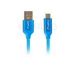 USB MICRO-B(M)->USB-A(M) 2.0 CABLE 1M BLUE PREMIUM QC 3.0 LANBERG
