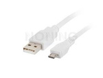 USB MICRO-B(M)->USB-A(M) 2.0 CABLE WHITE 3M LANBERG CA-USBM-10CC-0030-W