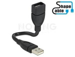 DELOCK CABLE USB 2.0 A MALE > A FEMALE SHAPECABLE 0.15 M