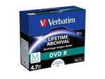 M-DISC DVD R VERBATIM 4.7GB X4 PRINTABLE (5-PACK JEWEL CASE)