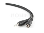 Przedłużacz Audio Minijack 3.5mm M/F 3 Pin 3m Czarny Gembird
