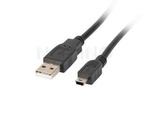 USB MINI-B(M)->USB-A(M) 2.0 CABLE 0.3M BLACK (CANON) LANBERG