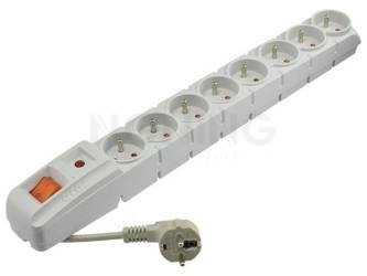 POWER STRIP ACAR S8 5M GREY (8 OUTLET)