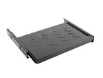 19" SLIDING SHELF 1U/463X350MM MAX LOAD CAPACITY UP TO 60KG BLACK LANBERG