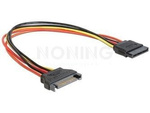 CABLE POWER SATA 15 PIN MALE > SATA 15 PIN FEMALE 30CM EXTENSION