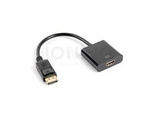 Adapter Displayport(M) 1.2->Hdmi(F) Na Kablu 10cm Czarny Lanberg