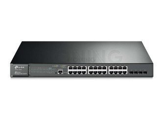 T2600G-28MPS (TL-SG3424P) Przełącznik zarządzalny L2 PoE JetStream, 24 porty Gb PoE+, 4 sloty SFP