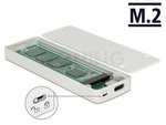 Obudowa Ssd Zewnętrzna Delock M.2 Usb Type-C 3.1 Gen 2 Biały +Funkcja Blokady Zapisu