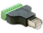 Adapter Terminal Block 8pin->Rj45(M) Delock