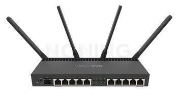 RB4011iGS+5HacQ2HnD-IN Powerful 10xGigabit port router with a Quad-core 1.4Ghz CPU, 1GB RAM, SFP+ 10Gbps cage, dual band 2.4GHz / 5GHz 4x4 MIMO 802.11a/b/g/n/ac wireless and desktop case