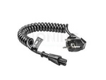 CEE 7/7 (MICKEY)->IEC 320 C5 POWER CORD 0.5-1.5M COILED VDE NATEC EXTREME MEDIA (BLISTER)