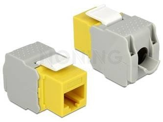 Moduł Keystone Gniazdo Rj45->Lsa Utp Kat.6 Do Puszki Montażowej Żółty Delock