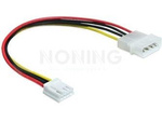 Kabel Zasilający Wewnętrzny Molex(M)->Floppy 4 Pin(F) 24cm Delock