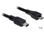 Kabel Usb Micro(M)->Usb Mini(M) 2.0 1m Czarny Delock