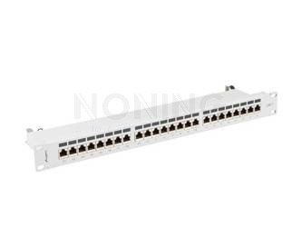 Patch Panel 24 Port 1u 19” Kat.7 Ekranowany Szary Lanberg