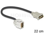KEYSTONE MODULE HDMI FEMALE > HDMI FEMALE 250" WITH CABLE 22CM DELOCK