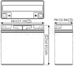 Akumulator AGM  12V 18Ah (181*77*167mm)