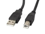 Kabel Usb-A(M)->Usb-B(M) 2.0 0.5m Czarny Lanberg