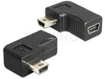 ADAPTOR USB MINI (M)->USB MINI (F) ANGLED 90" DELOCK